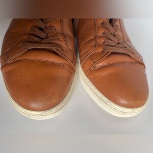 Allen Edmonds Courtside 9E Wide Walnut Brown Leather Sneakers Men’s-READ